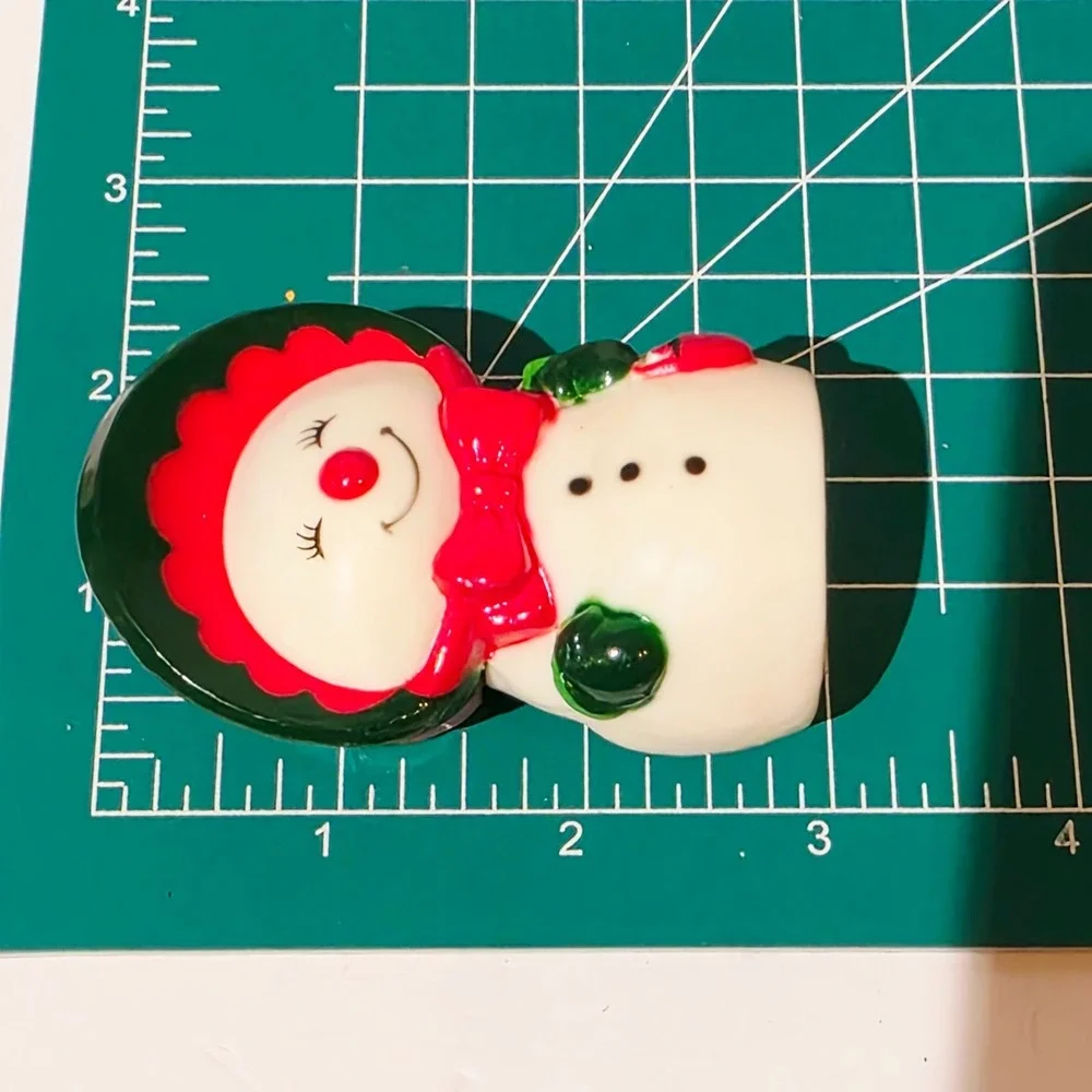 Vtg Hallmark Christmas Salt & Pepper Shakers Happy & Merry Mr. & Mrs. Snowman